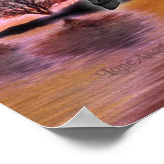 Het zwarte Stallion... fantasie afbeelding... Poster (Hoek)