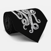 Het zwarte Stropdas okt8pus (Opgerold)