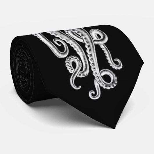 Het zwarte Stropdas okt8pus (Opgerold)