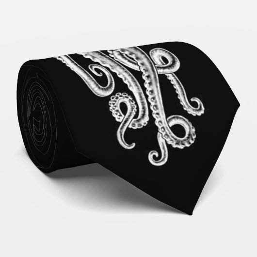 Het zwarte Stropdas okt8pus (Opgerold)