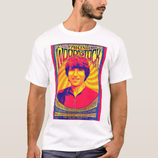 Het zwarte T-shirt van Woodstock nemen
