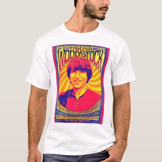 Het zwarte T-shirt van Woodstock nemen (Voorkant)