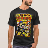 Het zwarte terreur #1  Golden Age Comic Book T-shirt (Voorkant)