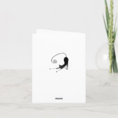 Het zwarte Uitrekken van de Kat zich met Bedankkaart (Achterkant)