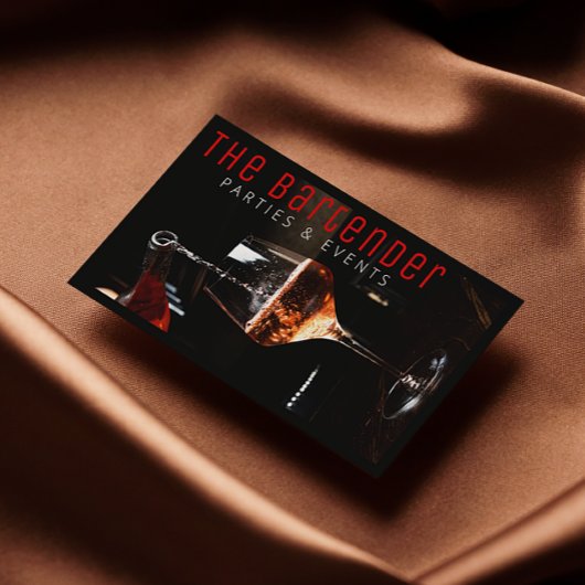 Het zwarte Visitekaartje Bartender Champagne