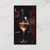 Het zwarte Visitekaartje Bartender Champagne (Voorkant)