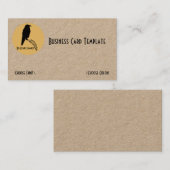 Het zwarte Visitekaartje van de Raven Bird (Voorkant / Achterkant)