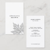 Het zwarte Visitekaartje van het Blad van de (Voorkant / Achterkant)