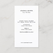 Het zwarte Visitekaartje van het Blad van de (Achterkant)