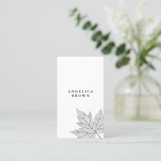 Het zwarte Visitekaartje van het Blad van de (Staand voorkant)