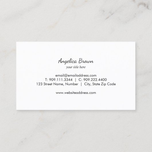 Het zwarte Visitekaartje van het Blad van de (Achterkant)