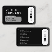 Het zwarte visitekaartje van het de stijlgebruiker (Voorkant / Achterkant)