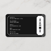 Het zwarte visitekaartje van het de stijlgebruiker (Achterkant)