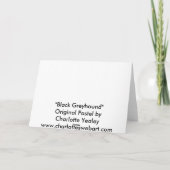 Het zwarte Wenskaart van de Kunst van de Hond van Kaart (Achterkant)