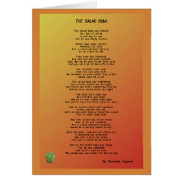 Het zwarte Wenskaart van de Salad Bowl