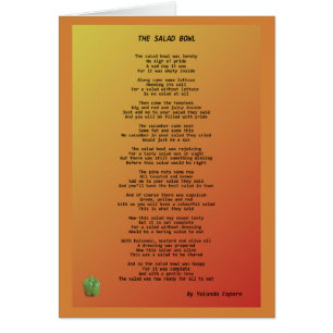 Het zwarte Wenskaart van de Salad Bowl