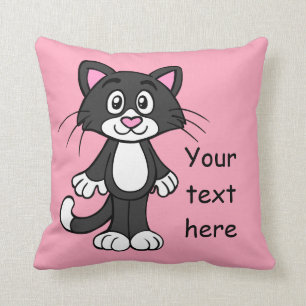 Het zwarte, Witte en Roze Hoofdkussen van de Kat Kussen