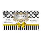 Het zwarte Witte Etiket van de Wijn van de Partij (Voorkant)