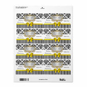 Het zwarte Witte Etiket van de Wijn van de Partij (Full Sheet)