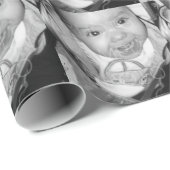 Het zwarte witte fotopatroon aanpassen cadeaupapier (Rol Hoek)