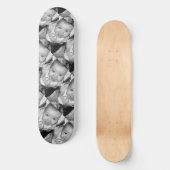 Het zwarte witte fotopatroon aanpassen persoonlijk skateboard (Voorkant)