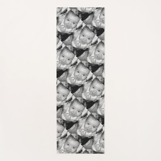 Het zwarte witte fotopatroon aanpassen yogamat (Voorkant)