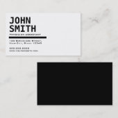 Het zwarte & Witte HulpVisitekaartje van de Arts Visitekaartje (Voorkant / Achterkant)