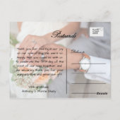 Het zwarte & Witte Huwelijk van 2 Foto dankt u Briefkaart (Achterkant)