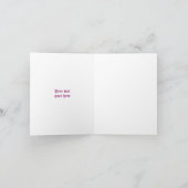 Het zwarte witte huwelijk van het damast paarse bedankkaart (Binnen)