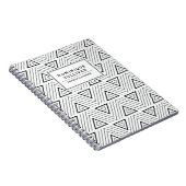 Het zwarte & Witte Moderne Notitieboekje van het Notitieboek (Rechterzijde)