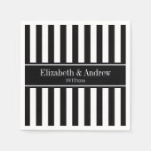 Het zwarte Witte Monogram van de Naam van de Servet (Voorkant)