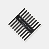 Het zwarte Witte Monogram van de Naam van de Servet (Hoek)