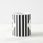 Het zwarte Witte Monogram van de Streep Koffiemok (Center)