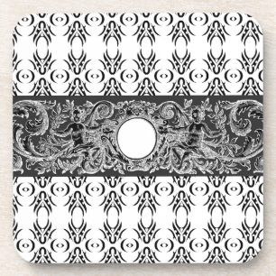 Het zwarte witte Ondoorzichtige patroon van de kla Bier Onderzetter