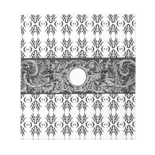 Het zwarte witte Ondoorzichtige patroon van de kla Notitieblok