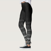 Het zwarte & Witte Patroon van de Krabbel onder Leggings (Links)