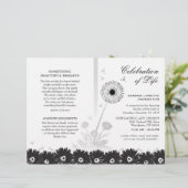 Het zwarte & Witte Programma van de Floral begrafe (Staand voorkant)