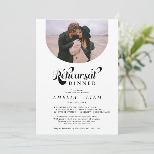 Het zwarte witte repetitieve diner van de het manu kaart (Staand voorkant)