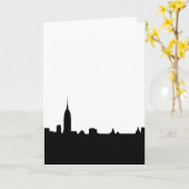 Het zwarte & Witte Silhouet van New York Kaart (Gele Bloem)