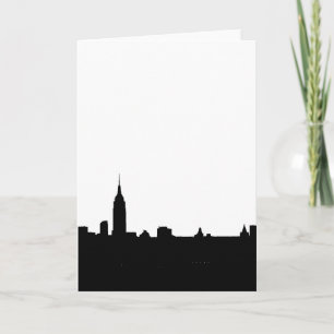 Het zwarte & Witte Silhouet van New York Kaart