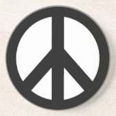 Het zwarte Witte Symbool van het Teken van de Zandsteen Onderzetter (Voorkant)