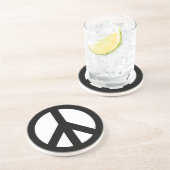 Het zwarte Witte Symbool van het Teken van de Zandsteen Onderzetter (Zijkant)