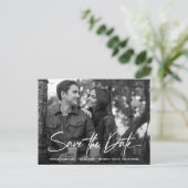 Het zwarte witte Verloving van de Foto sparen het  Briefkaart (Staand voorkant)