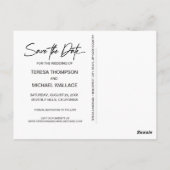 Het zwarte witte Verloving van de Foto sparen het  Briefkaart (Achterkant)