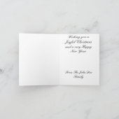 Het zwarte & Witte Wenskaart van de Vakantie van Feestdagen Kaart (Binnen)