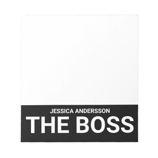 Het zwarte witte witte zwarte Jouw naam Notitieblo Notitieblok (Voorkant)