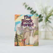 Het zwarte woud vintage Travel Poster. Briefkaart (Staand voorkant)