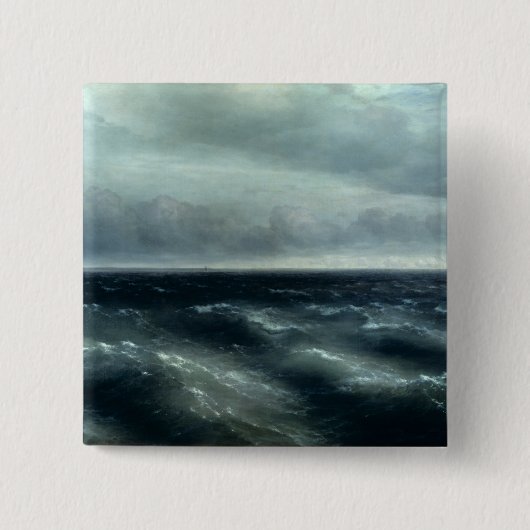 Het zwarte Zee, 1881 Vierkante Button 5,1 Cm (Voorkant)