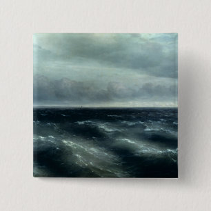 Het zwarte Zee, 1881 Vierkante Button 5,1 Cm