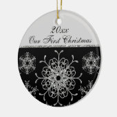 Het zwarte, Zilveren Ornament van de Herinnering (Links)